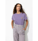 T-shirt Coeur Femme - Violet Uni Colore