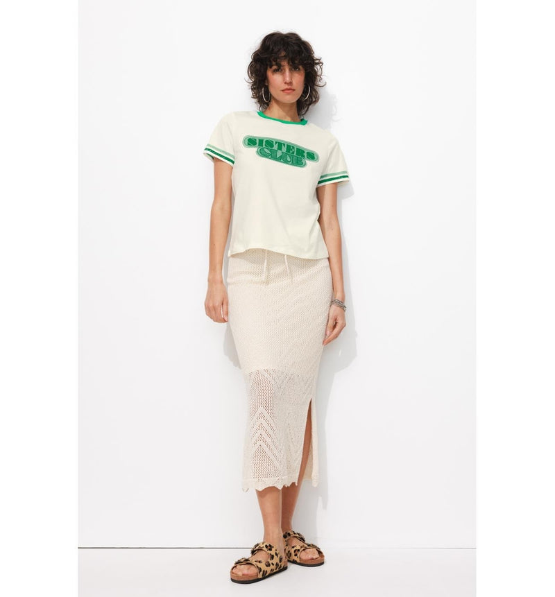 T-shirt Sisters Club - Vert Uni Colore