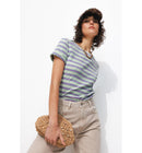 T-shirt Rayé Femme - Naturel Raye