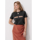 T-shirt à Message Femme - Gris Imprime