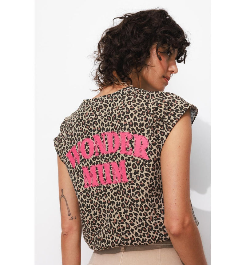 T-shirt à Message Femme - Multicolore Imprime