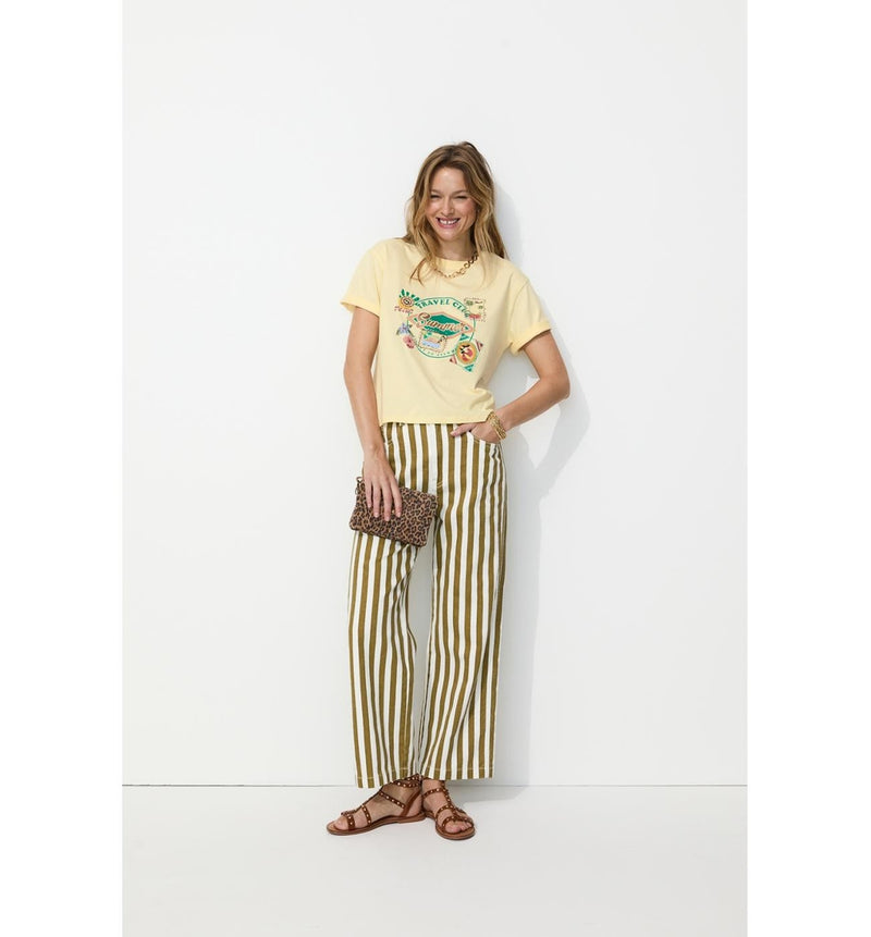 T-shirt à Motif Placé Femme - Multicolore Imprime