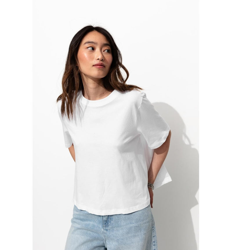 T-shirt Uni Évasé Femme - Naturel Uni Clair