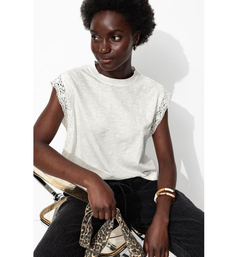 T-shirt sans Manches Femme - Naturel Uni Clair