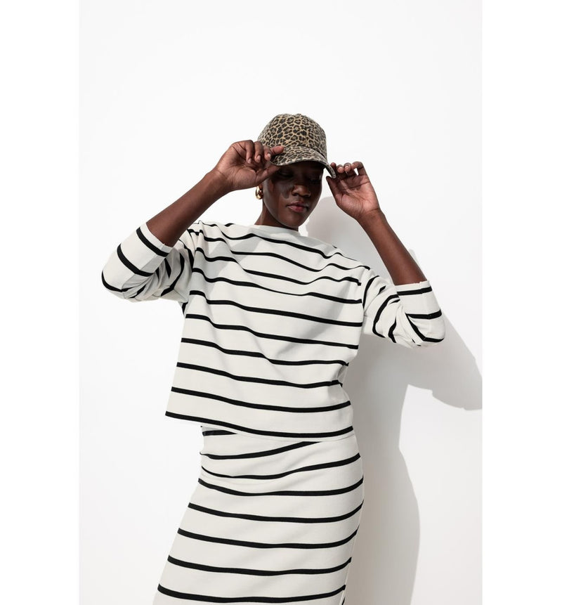 T-shirt Marinière Femme - Naturel Raye