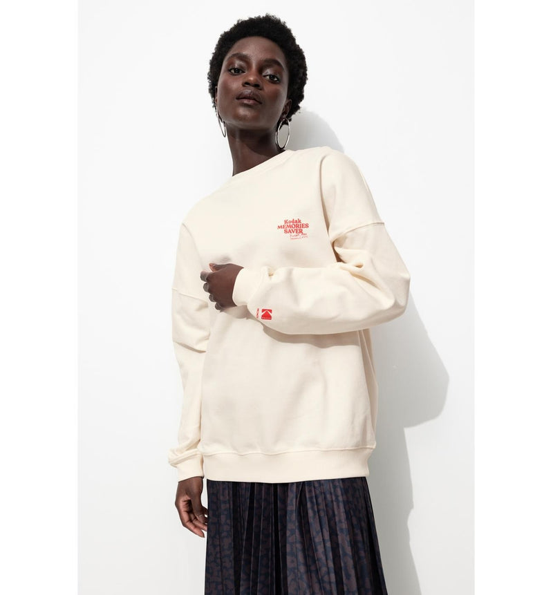 Sweat Unisexe Licence Kodak - Naturel Imprime
