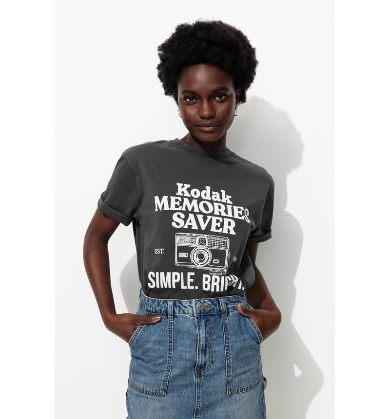 T-shirt Unisexe Licence Kodak - Gris Imprime