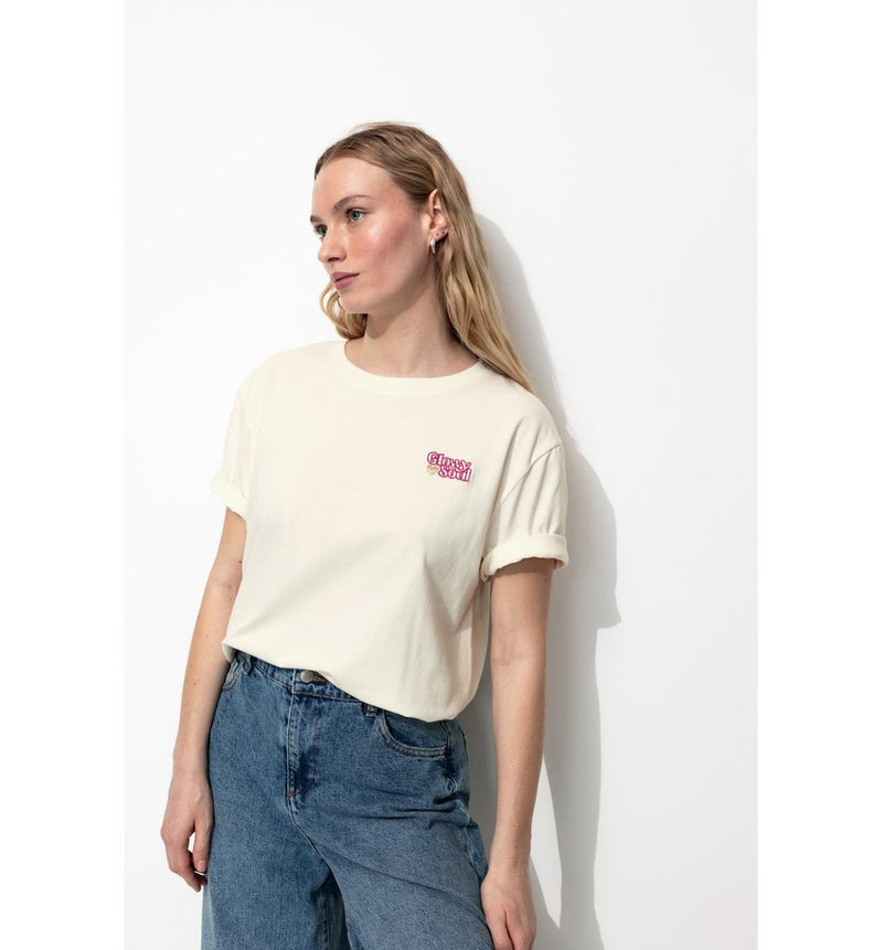 T-shirt à Message Éco-conçu - Naturel Uni Clair