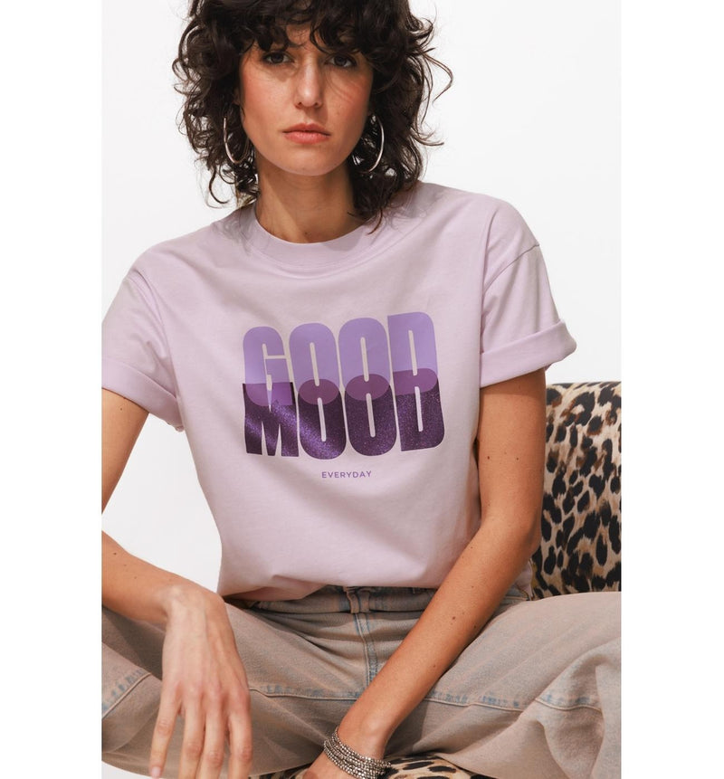 T-shirt à Message Femme - Multicolore Imprime