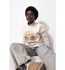 Sweat-shirt à Motif Pailleté - Naturel Imprime