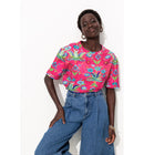 T-shirt Perlé Laura Gulshani - Rose Imprime