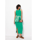 Débardeur Côtelé Femme - Vert Uni Colore