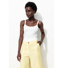 Débardeur en Jersey Uni Femme - Blanc Uni Clair