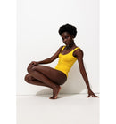 Body Uni en Coton Femme - Jaune Uni Colore