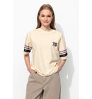 T-shirt Motif Dos Femme - Naturel Imprime