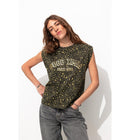 T-shirt Léopard Femme - Kaki Imprime
