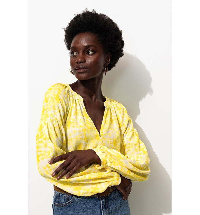 Chemise Oversize Imprimée - Jaune Imprime