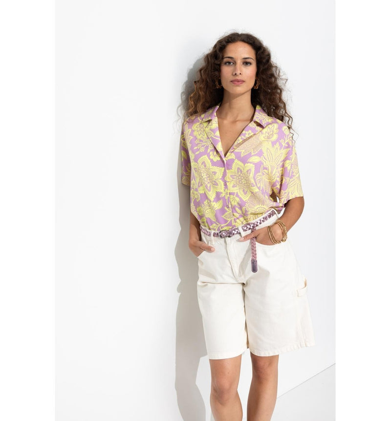 Chemise Imprimée Femme - Violet Imprime