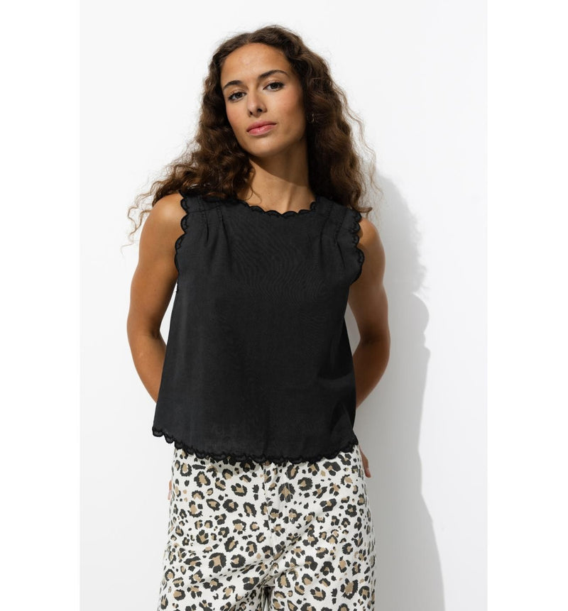 Top Court Recto/verso Femme - Gris Uni Fonce