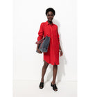 Longue Chemise Femme - Rouge Uni Colore