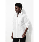 Chemise Brodée dans le Dos - Blanc Uni Clair