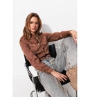 Chemise en Lyocell Femme - Violet Uni Colore