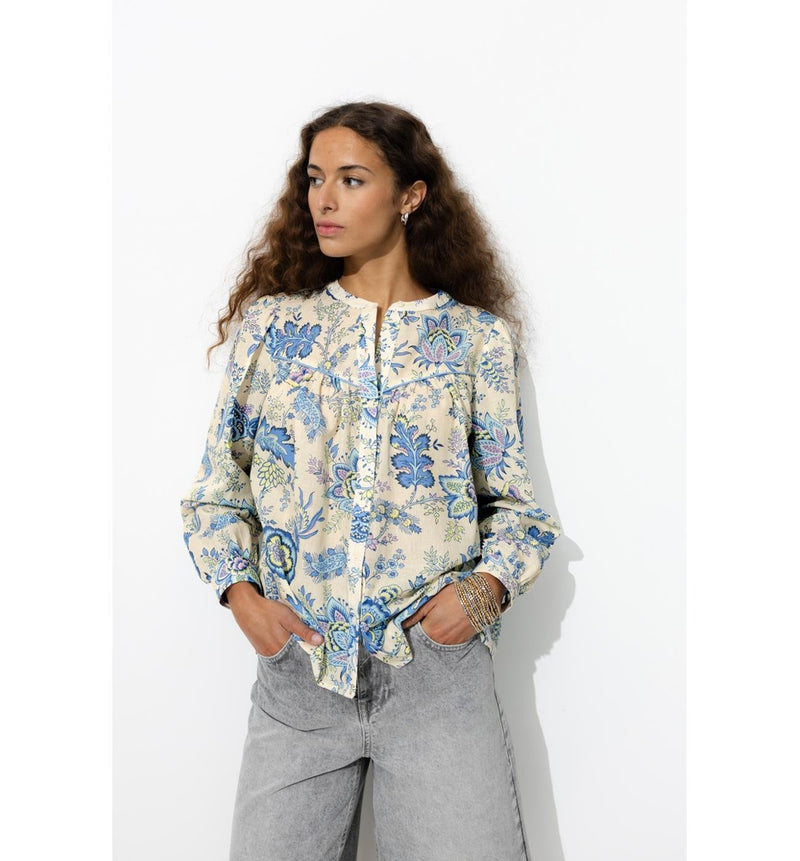 Chemise Imprimée Femme - Bleu Imprime