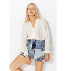 Chemise en Gaze de Coton Femme - Naturel Uni Clair