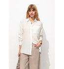 Chemise en Gaze de Coton Femme - Naturel Uni Clair