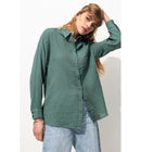Chemise en Gaze de Coton Femme - Gris Uni Fonce
