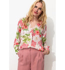 Blouse en Satin Femme - Rouge Imprime