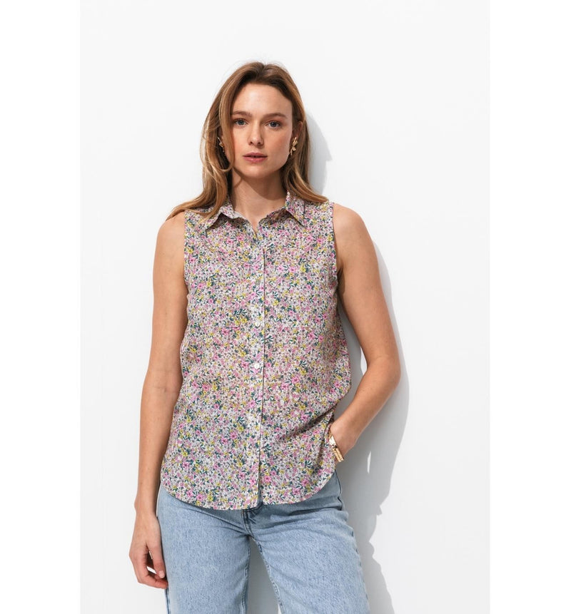 Chemisier Fleuri Femme - Multicolore Imprime