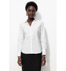 Chemise en Popeline Unie - Blanc Uni Clair