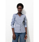 Chemise en Popeline Unie - Bleu Raye