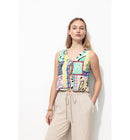 Gilet sans Manches Imprimé - Multicolore Imprime
