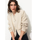 Bomber à Épaulettes Femme - Naturel Uni Clair