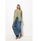 Blazer Croisé Unie Femme - Kaki Uni Clair