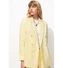 Blazer Croisé Unie Femme - Jaune Uni Colore