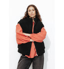 Veste en Moumoute Sherpa Femme - Noir Uni Fonce