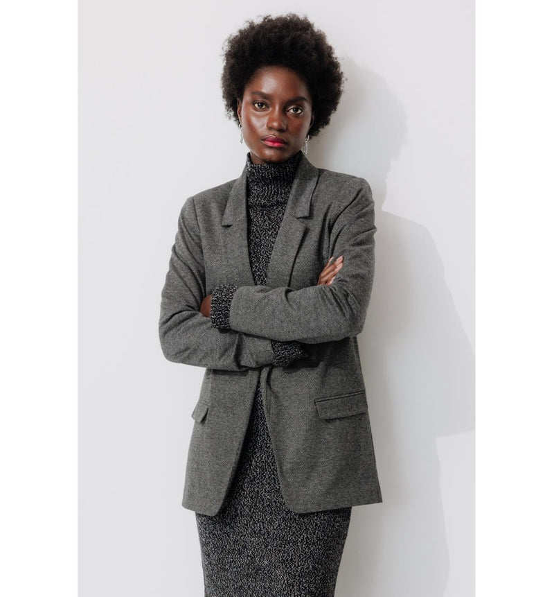 Veste de Tailleur Effet Chiné - Multicolore Imprime