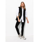 Blazer sans Manches Femme - Noir Uni Fonce