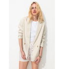 Veste de Tailleur Femme - Naturel Uni Clair