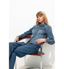 Veste en Jean Femme - Jeans Uni Fonce