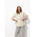 Veste de Tailleur Femme - Naturel Uni Clair