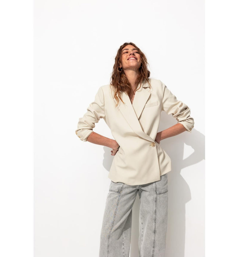 Veste de Tailleur Femme - Naturel Uni Clair