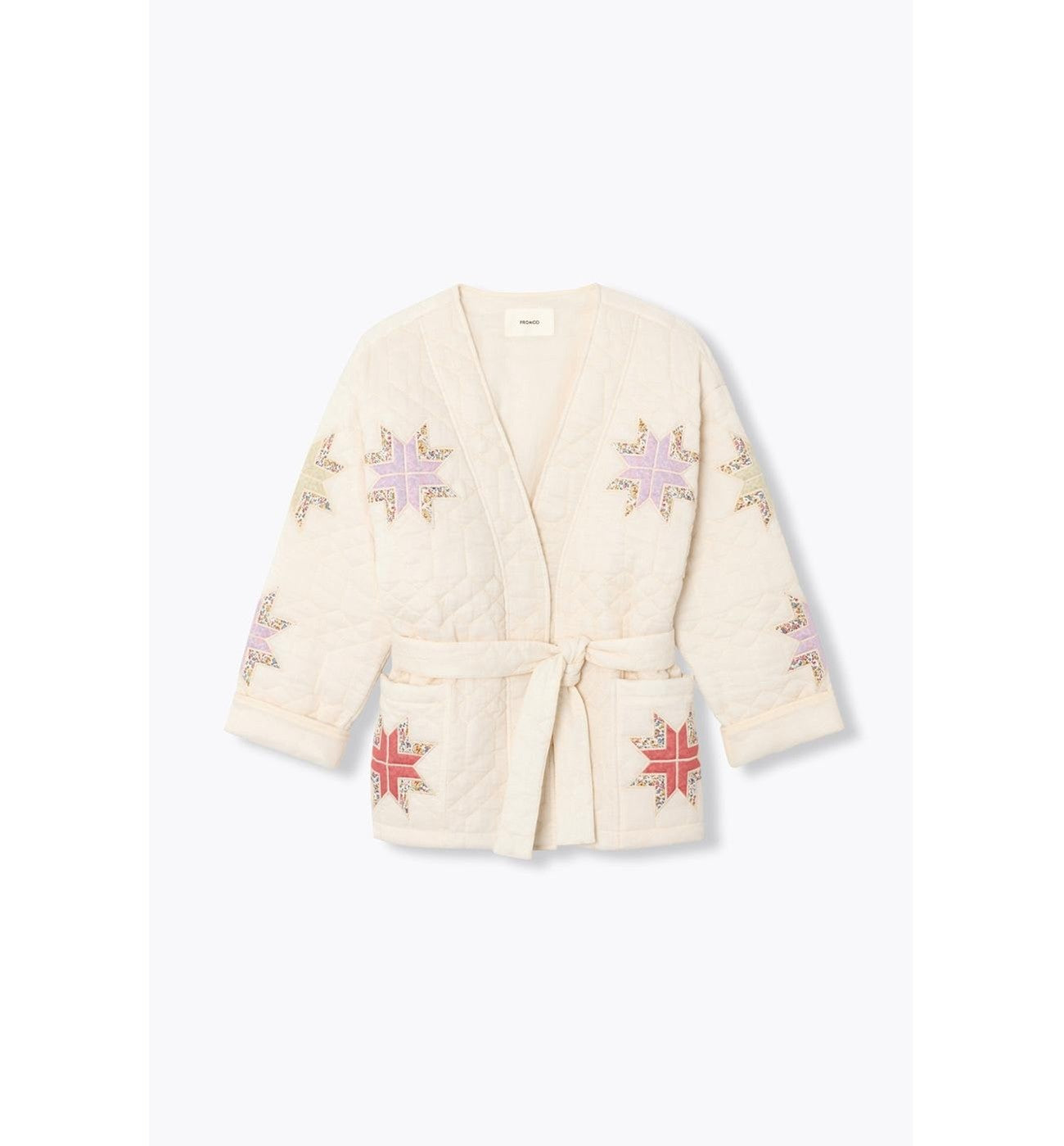 Chaqueta estilo kimono acolchada para mujer - Estampado natural