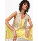 Boléro Matelassé Brodé Femme - Naturel Imprime