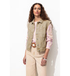 Chaqueta Sin Mangas De Lona - Liso Natural Claro