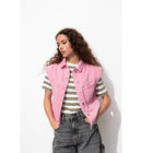 Veste sans Manches Femme - Rose Uni Colore