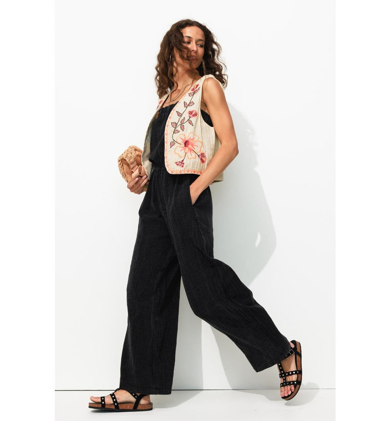 Boléro Brodé en Coton Femme - Multicolore Sans Rgt